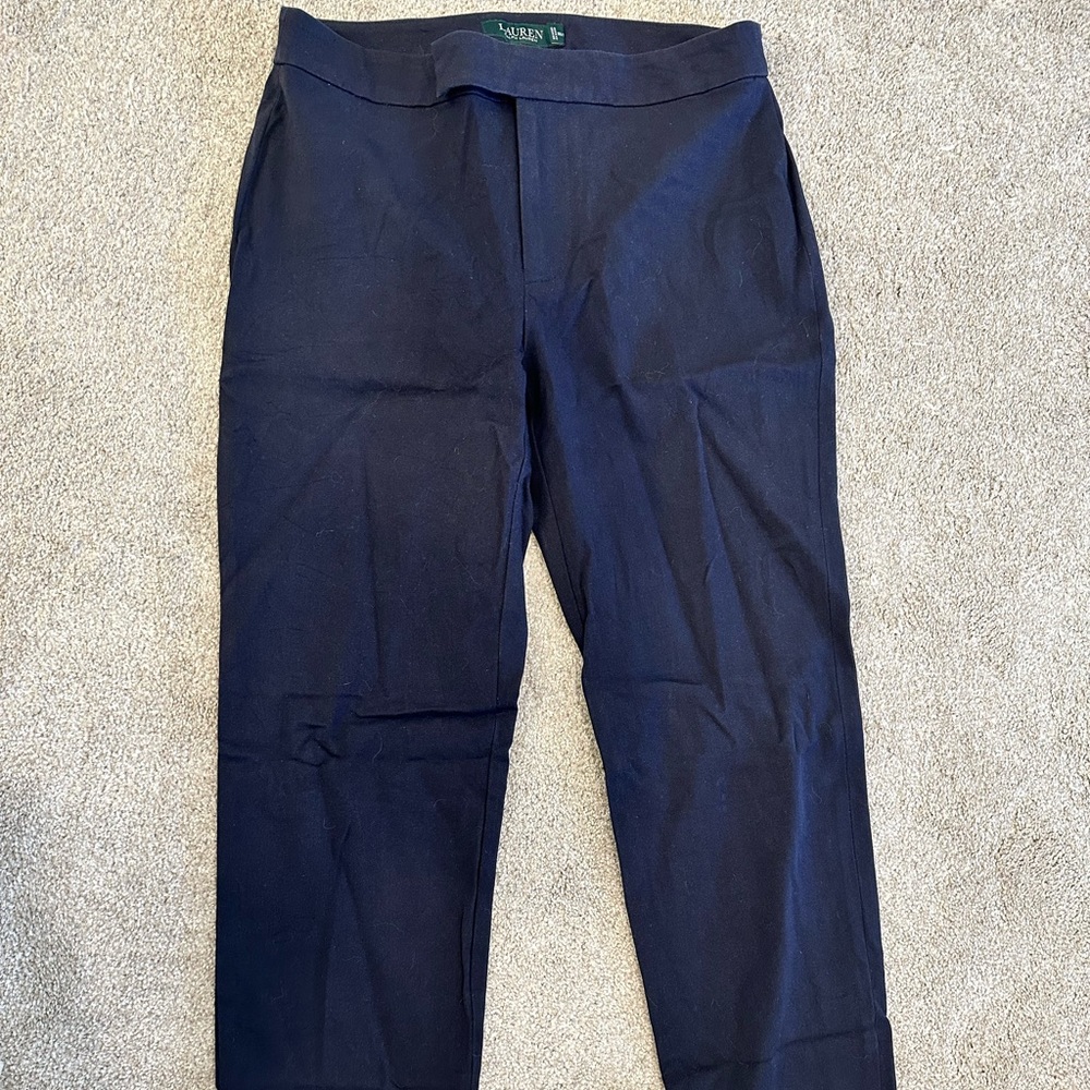 Lauren Ralph Lauren Navy Stretch Dress Pants
